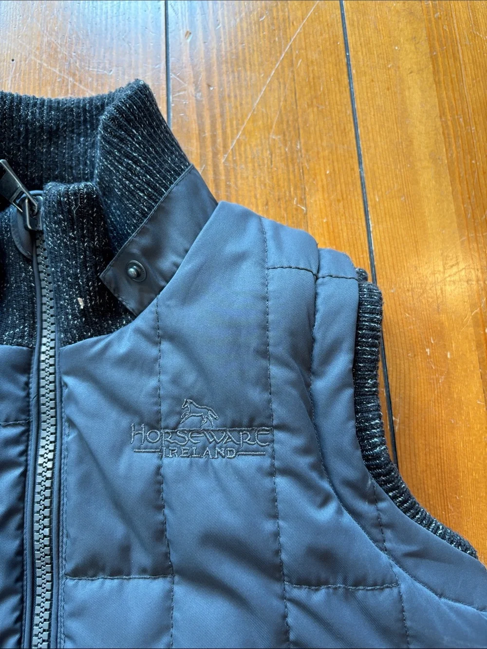 Horseware Ireland Grey rQuilted Puffer Equestrian Vest Girls Size 9/10